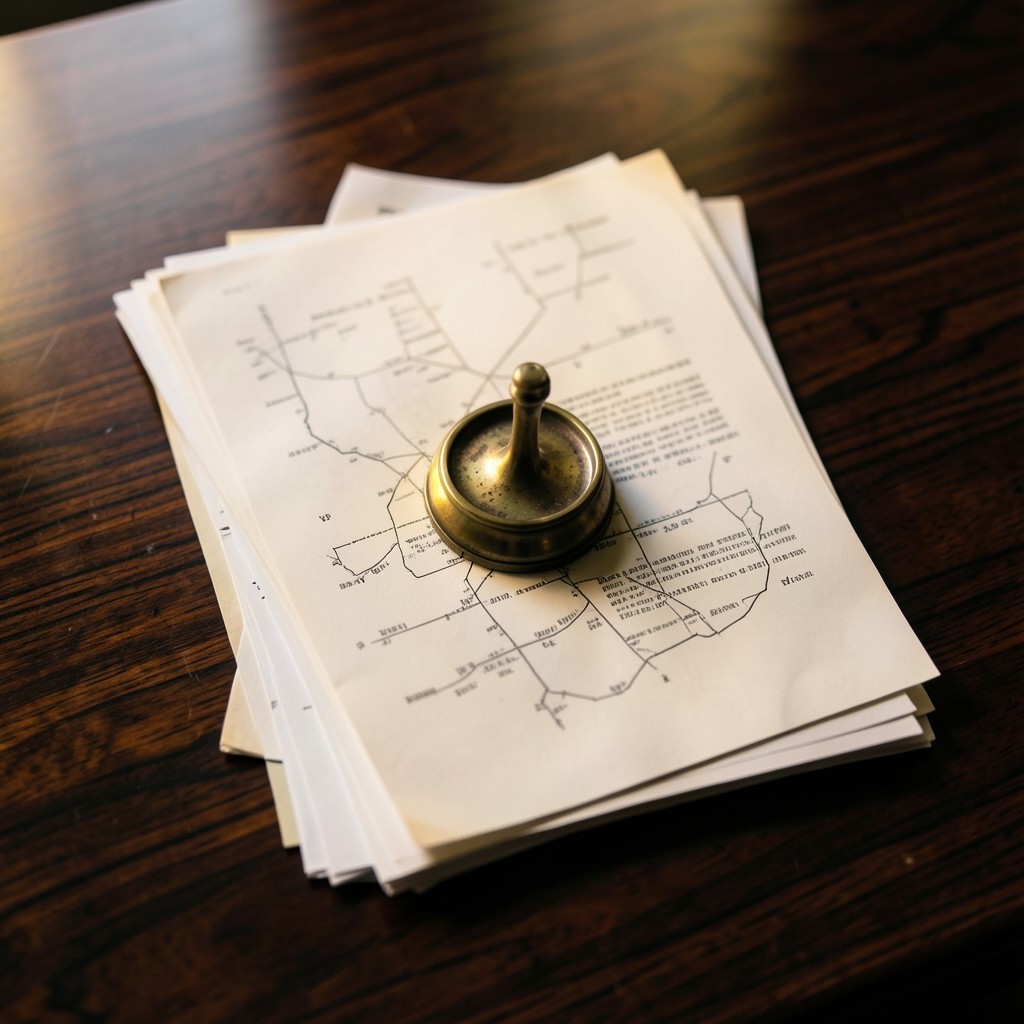 Printed route utilization reports on a dark wooden desk